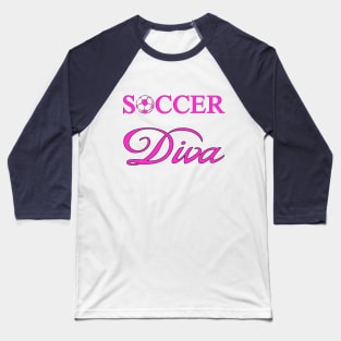 Soccer Diva Baseball T-Shirt